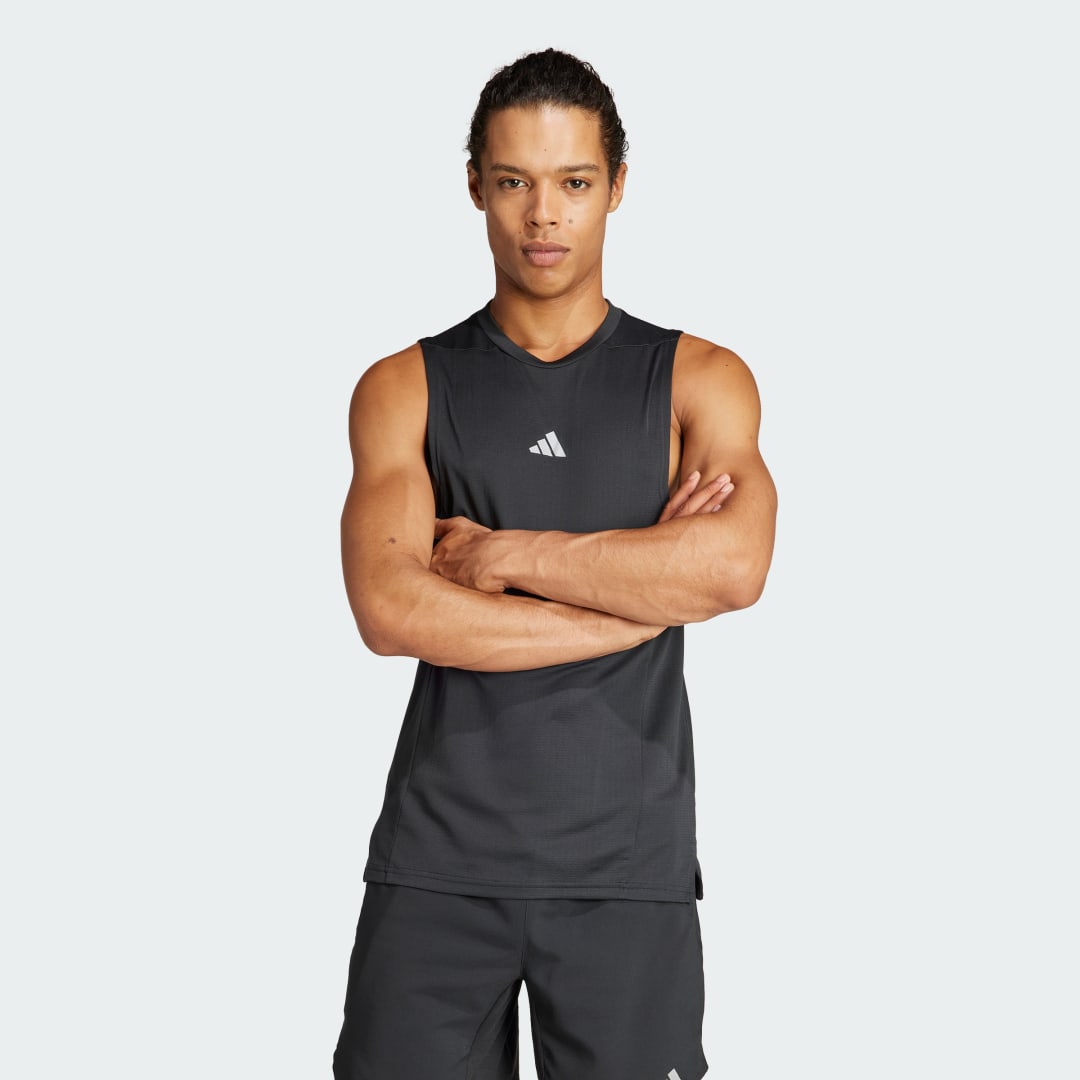 T-paita adidas Performance Designed for Training Workout HEAT.RDY Top Musta | IS3708, 1