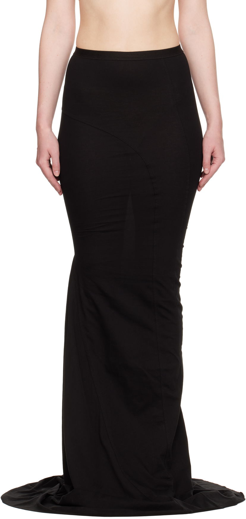 Hame Rick Owens Rick Owens Hollywood Lido Maxi Skirt Musta | RO01E7378 JA