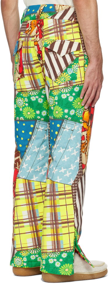 Housut ERL Patchwork Print Flare Trousers Monivärinen | ERL07P006, 2