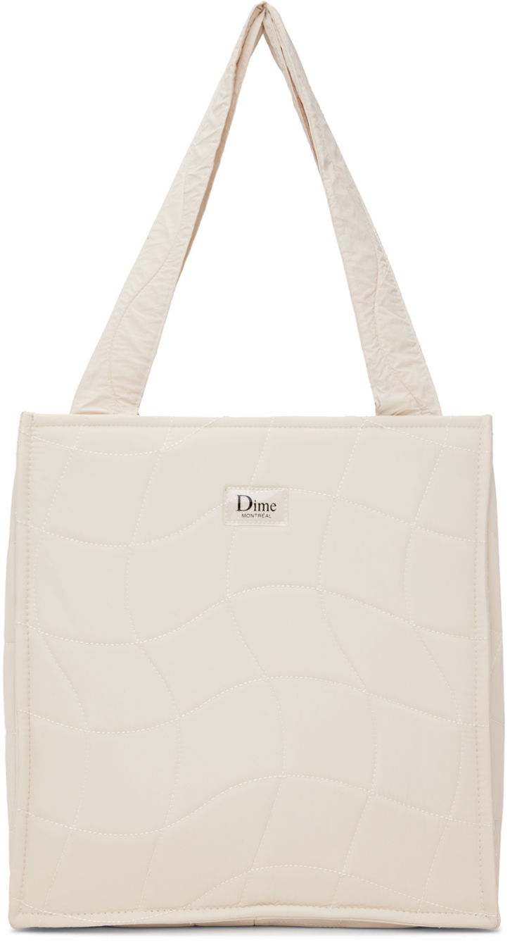 Kangaskassi Dime Beige Quilted Tote Beige | DIMESP2446TAN