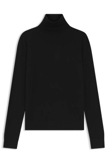 Villapaita BOSS Rollneck sweater merino wool Musta | 50548298
