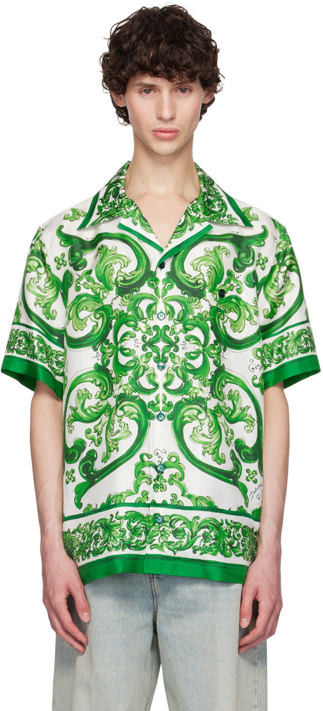 Paita Dolce & Gabbana Print Shirt Vihreä | G5JH9THI1S6