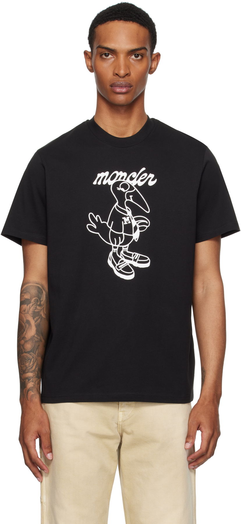 T-paita Moncler Moncler Archivio Creativo Graphic T-Shirt Musta | K20918C0001689AJS