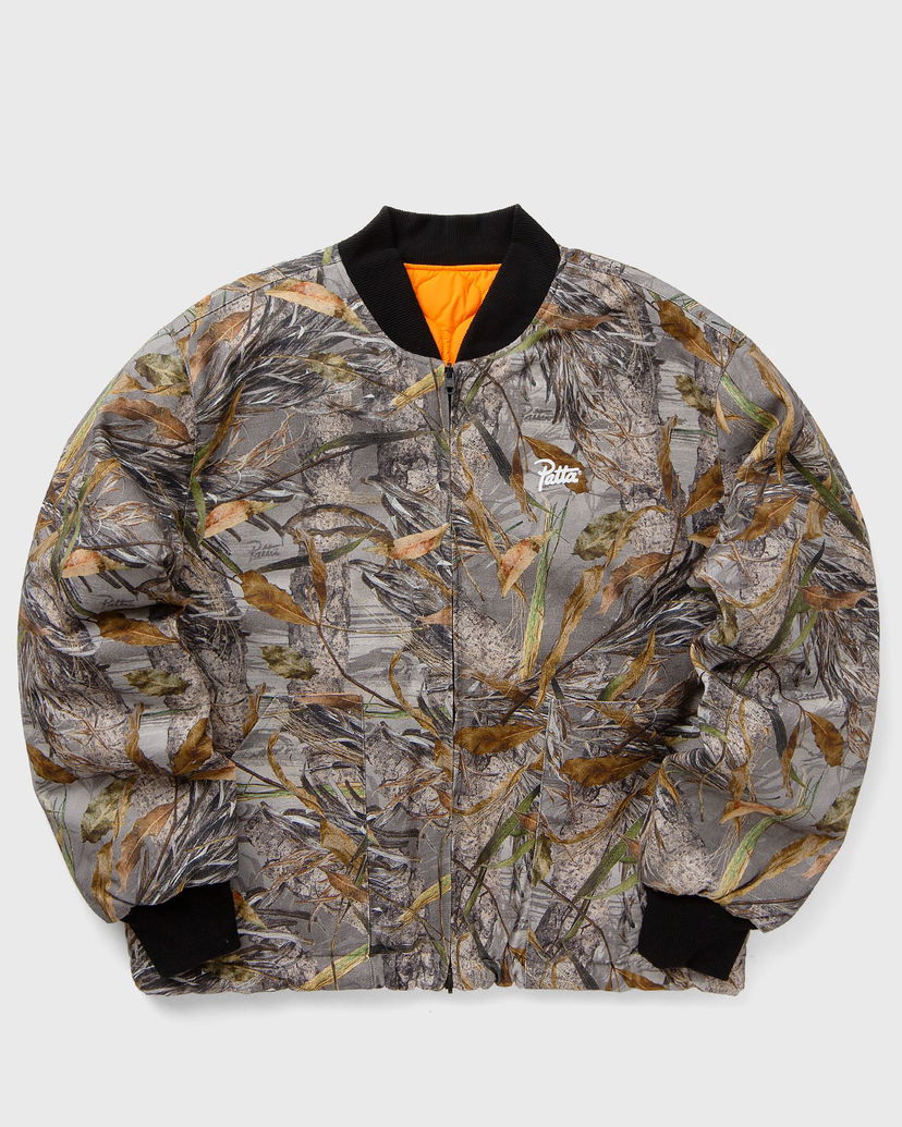 Bomber-takki Patta Nature Print Reversible Canvas Bomber Jacket Beige | POC-AW24-4000-348-0015-160