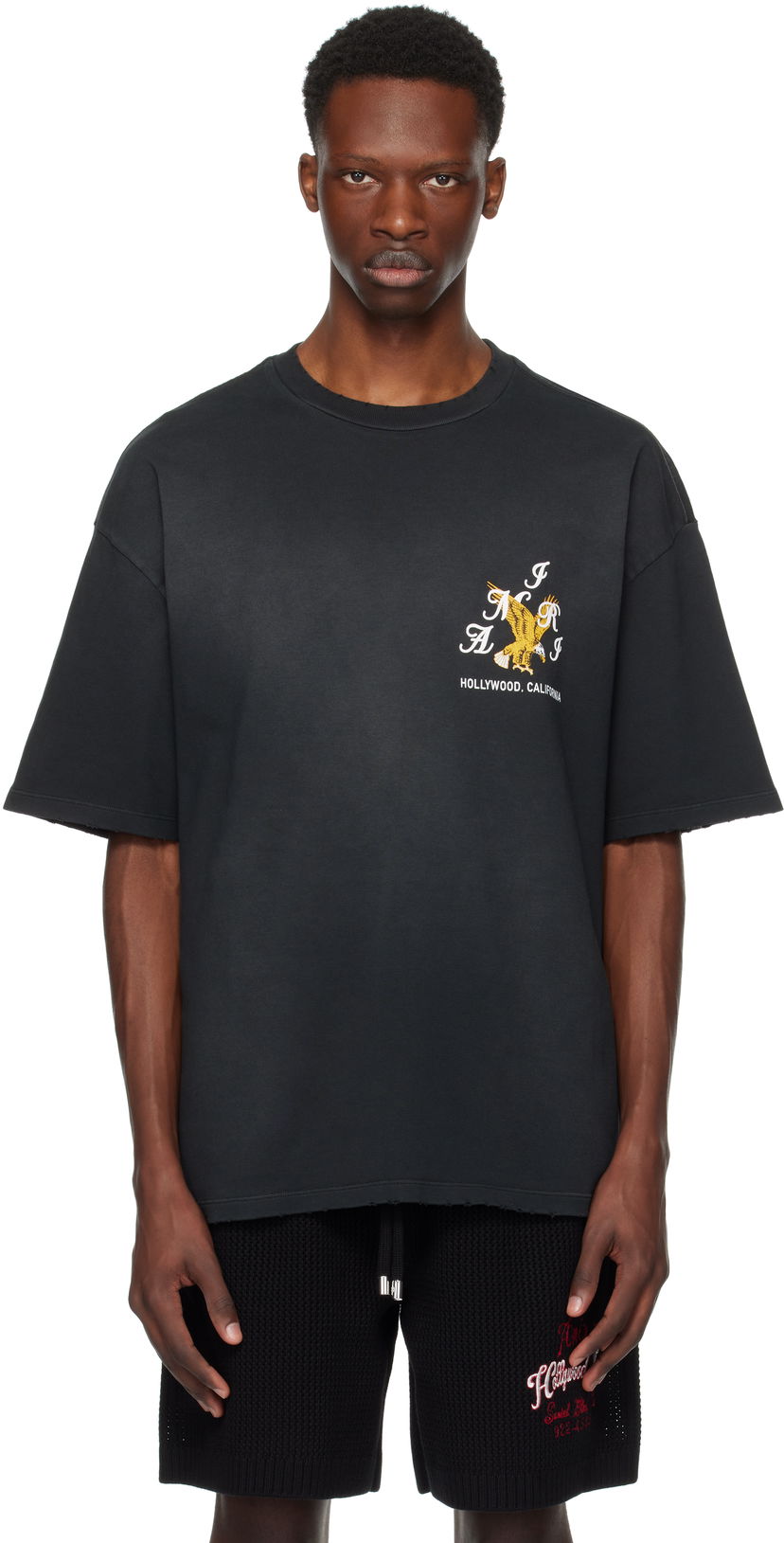 T-paita AMIRI AMIRI Eagle Oversized T-Shirt Musta | AMJYTE1232