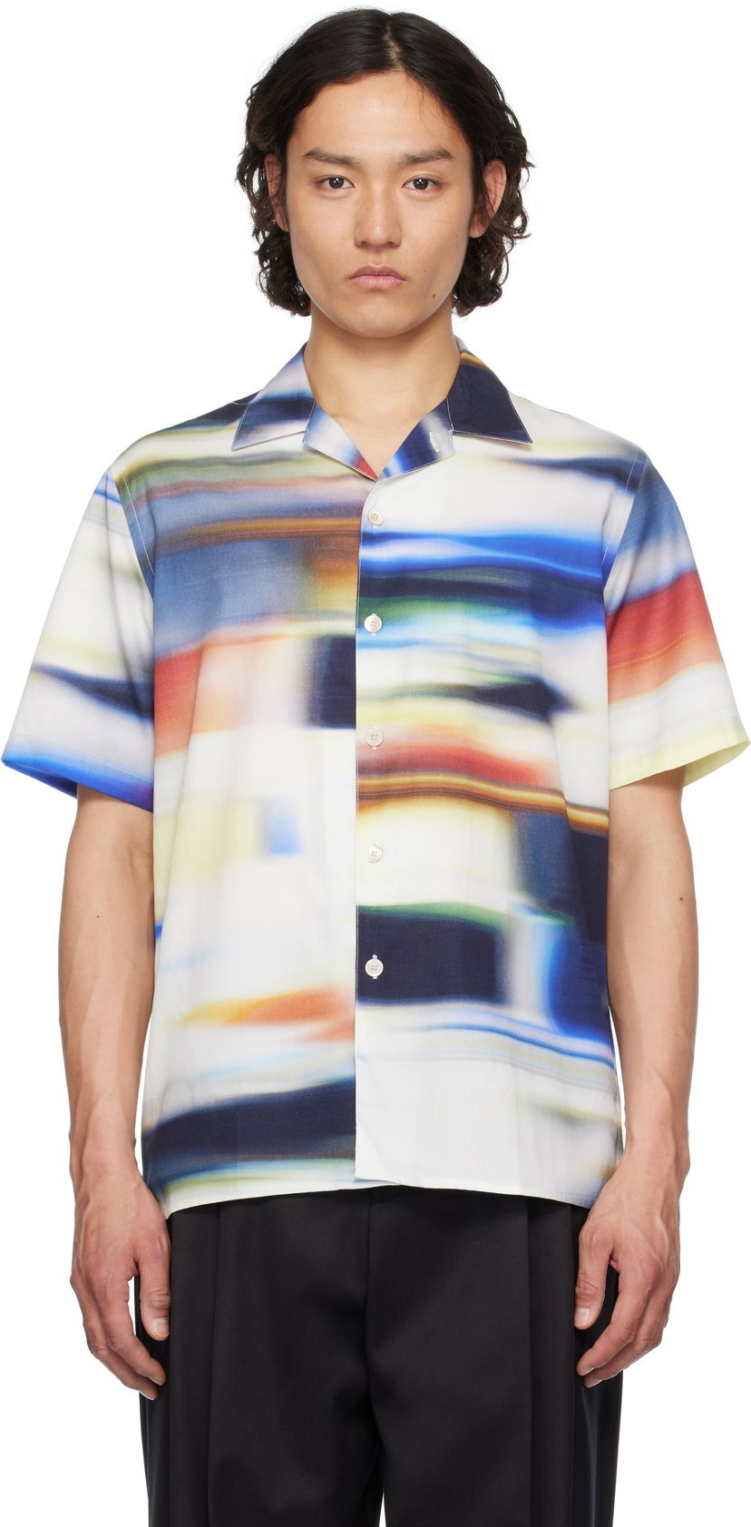 Paita Paul Smith PS Paul Smith Motion Blur Short-Sleeve Shirt Monivärinen | M2R-695U-P22285-01