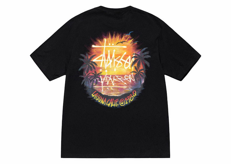 T-paita Stüssy Sunset Graphic T-Shirt Musta | 1905062
