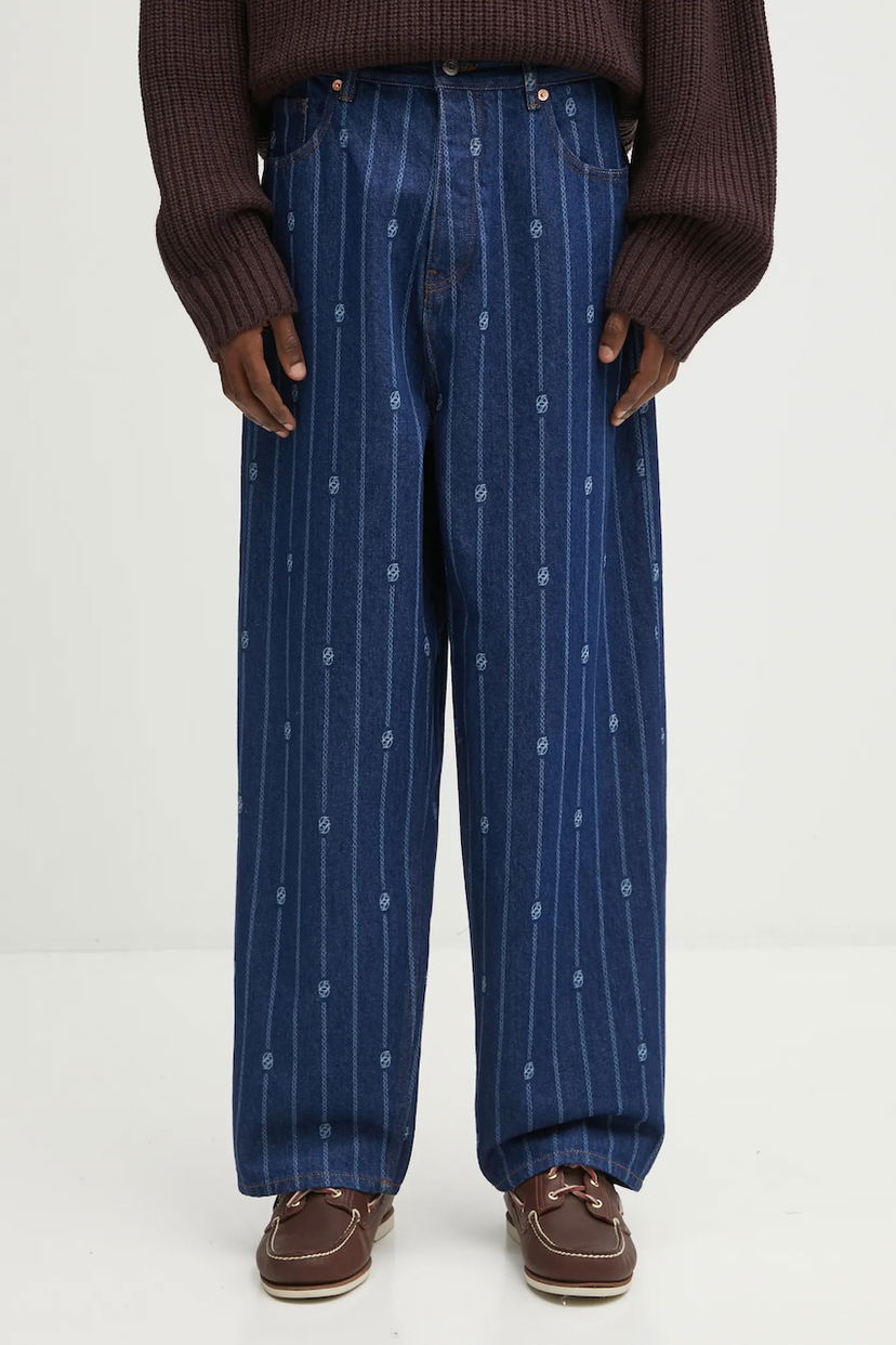 Jeans Drôle de Monsieur Drôle de Monsieur Le Jean Baggy Monogramme Jeans Sininen | I.BP168.CO238