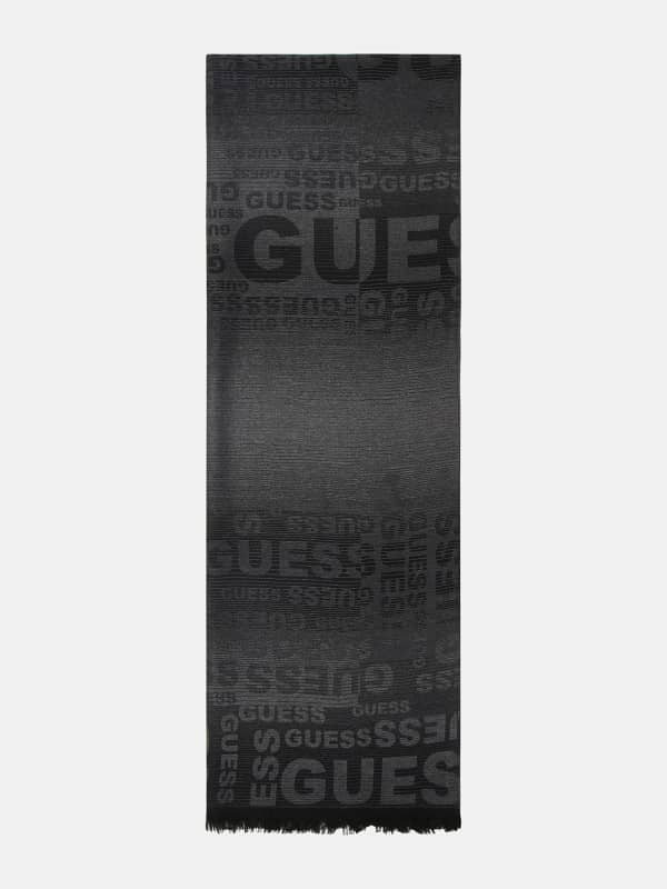 Huivi GUESS Mito Logo-Print Scarf Musta | AM9408VIS03, 0