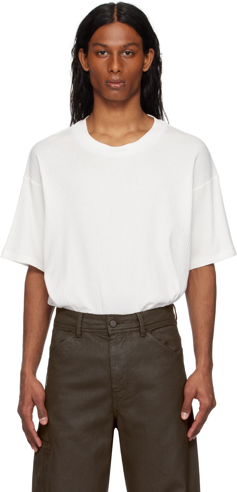 T-paita Bode Bode Beaded Salt Marsh T-shirt Valkoinen | MRS25CS031