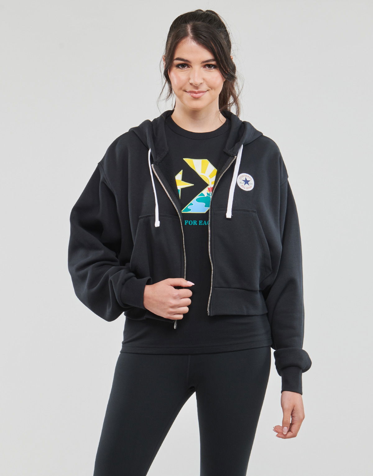 Huppari Converse Retro Chuck Hoodie Musta | 10025888-A01, 1
