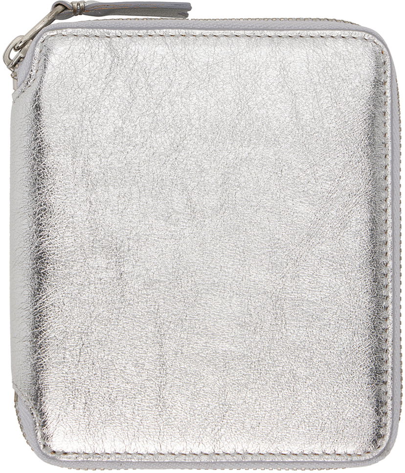 Lompakko Comme des Garçons Silver Leather Wallet Metallinen | SA2100G