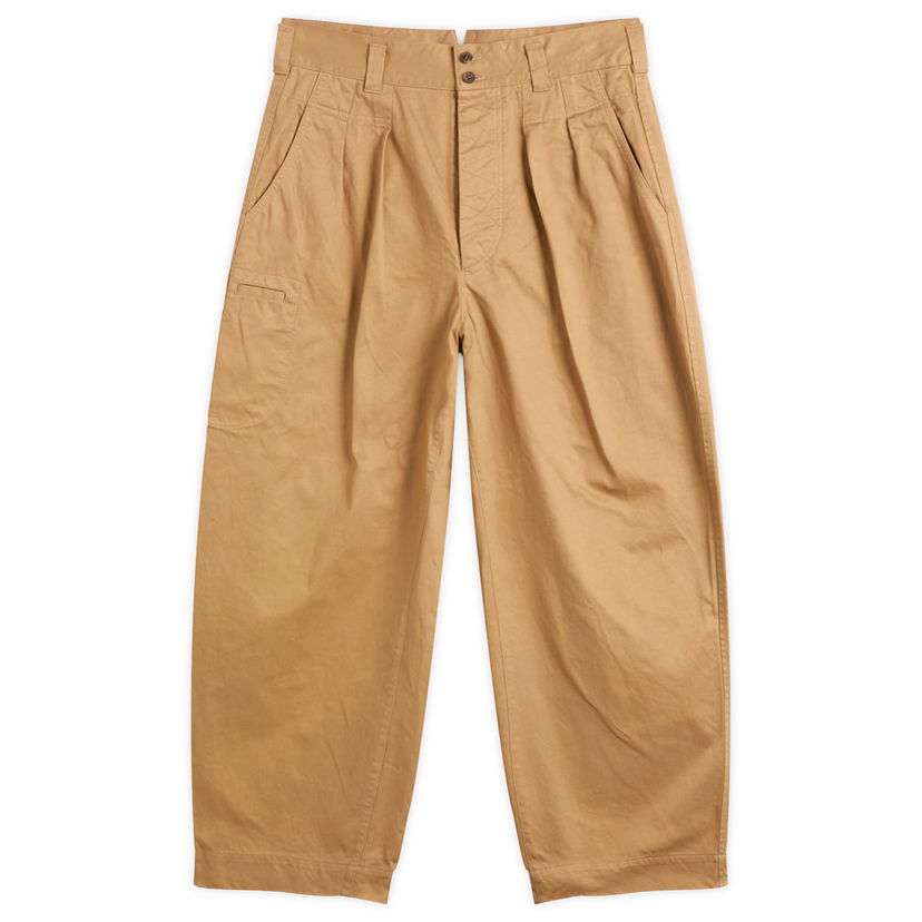 Housut Comme des Garçons Garment Dyed Chino Trousers, Size Medium Beige | HP-P019-W25-2