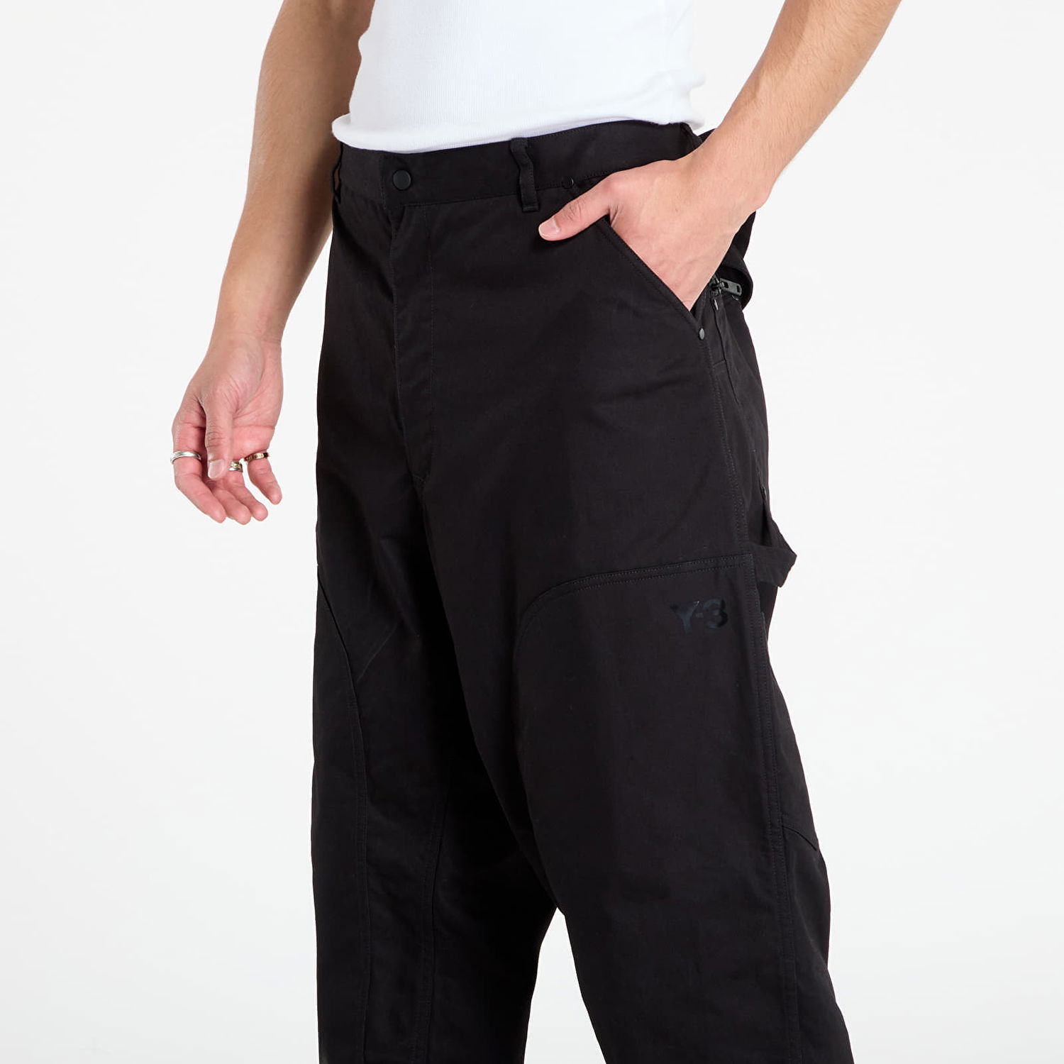 Housut Y-3 Y-3 Twill Pants Musta | JW4622, 1