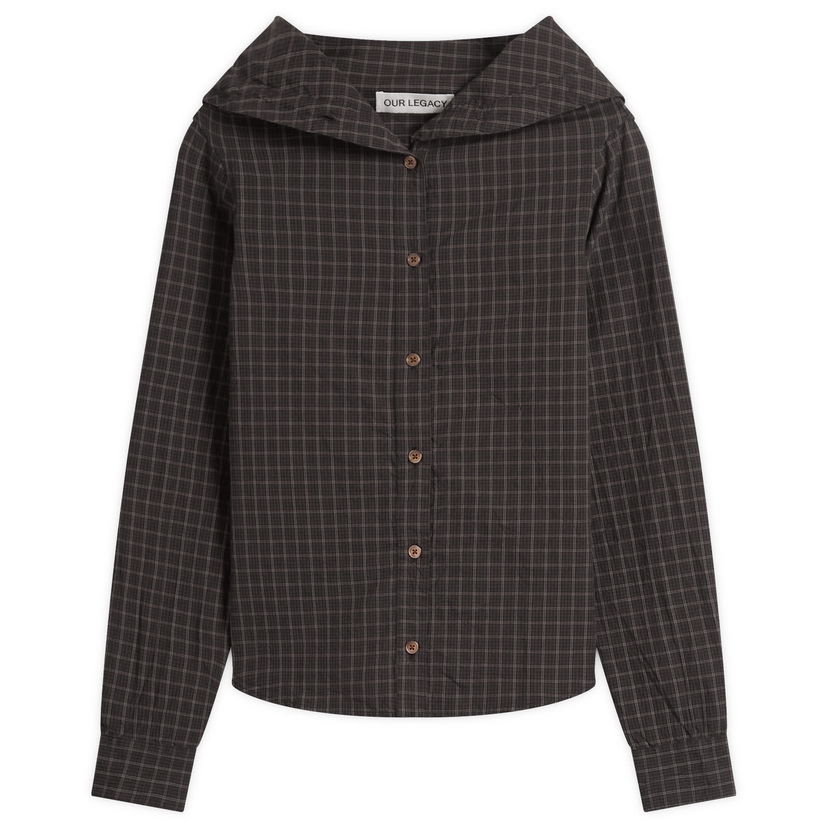Paita OUR LEGACY Our Legacy Kaonashi Wide Neck Shirt, Size EUR 32 Musta | W4252KB