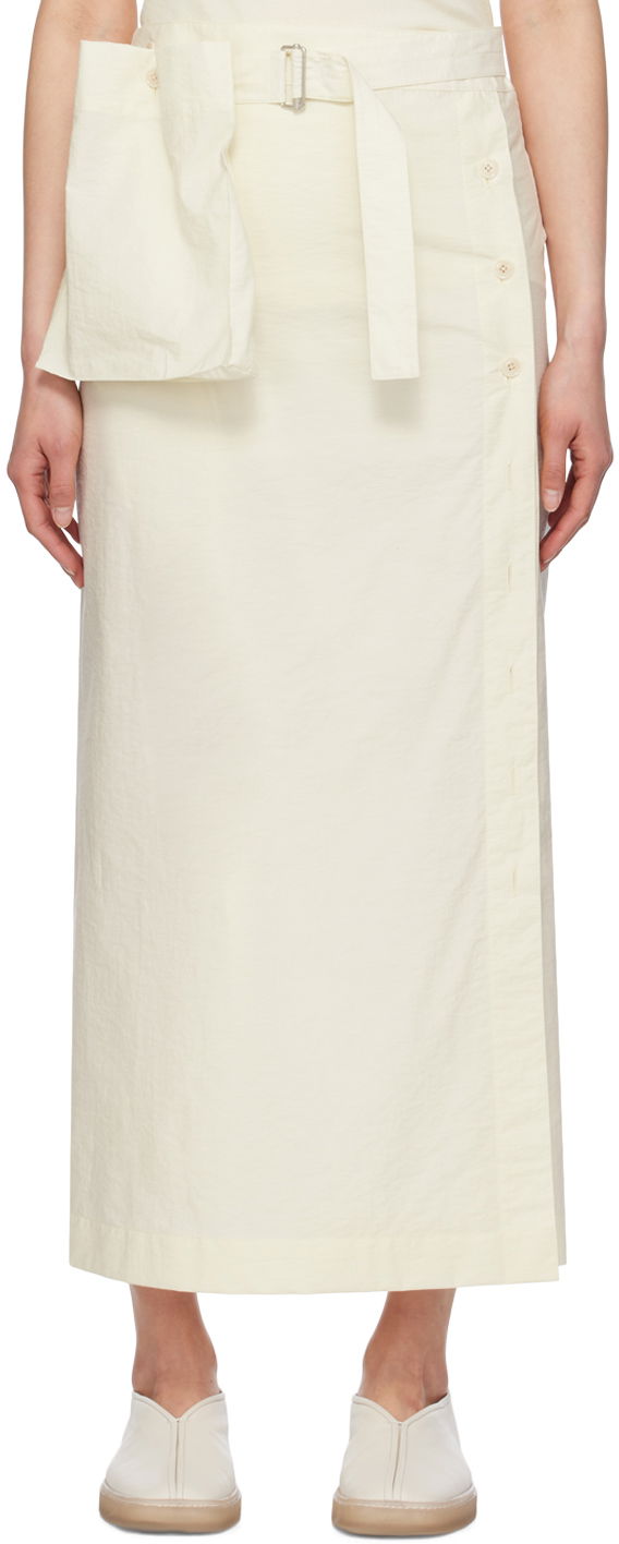 Hame LEMAIRE Wrap Midi Skirt Valkoinen | SK1021 LF1234