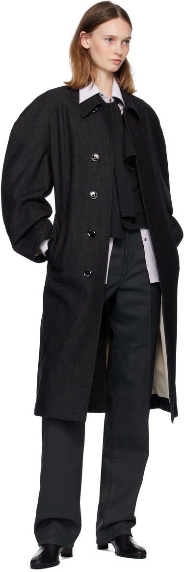 Takit LEMAIRE Raglan Sleeve Coat Musta | CO1122 LF1319, 4