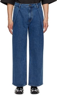 ADER error Sig; TRS Tag 02 Pleated Wide-Leg Jeans