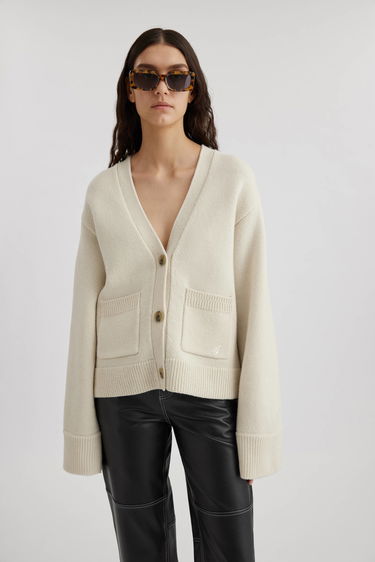 Villapaita AXEL ARIGATO Memory Relaxed Cardigan Beige | A0443010, 2