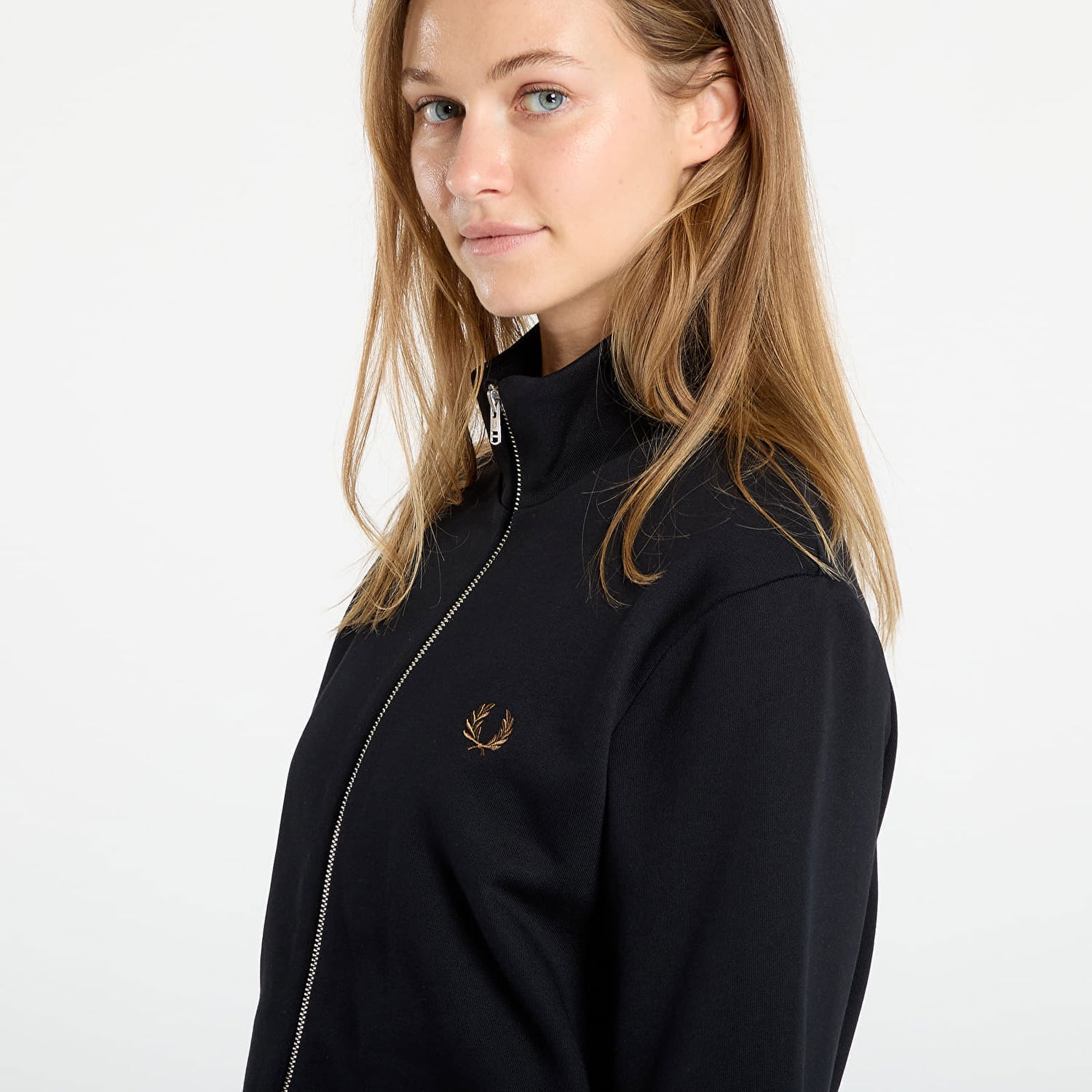 Huppari Fred Perry Fred Perry Zip Through Sweatshirt Musta | J1327 102, 1