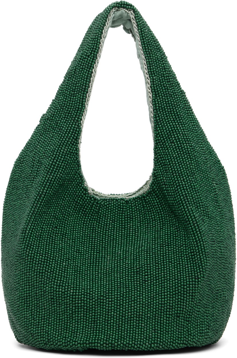 Kangaskassi JW Anderson Mini Beaded Shopper Tote Vihreä | HB0744-FA0469