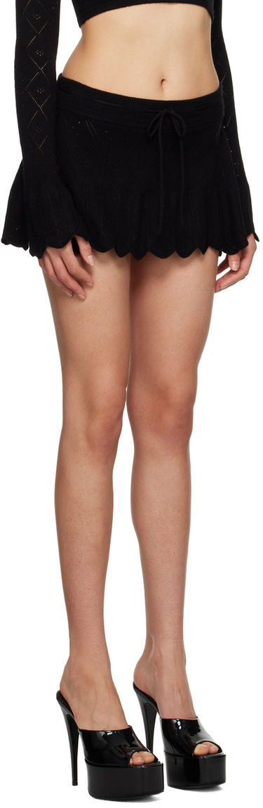 Hame GUIZIO Guizio Scalloped Miniskirt Musta | DGF22M603_BLK, 1