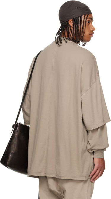 Huppari Rick Owens Concordians Tommy Hustler Layered Sleeve Oversized Sweatshirt Beige | DU02E7266 JDB, 2