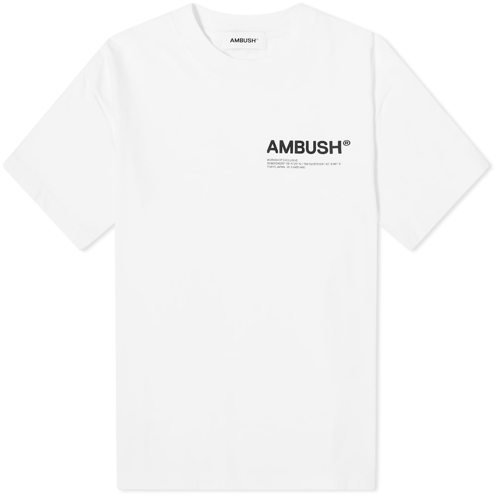 T-paita Ambush Workshop Logo Tee Valkoinen | BWAA022S22JER0020210, 0