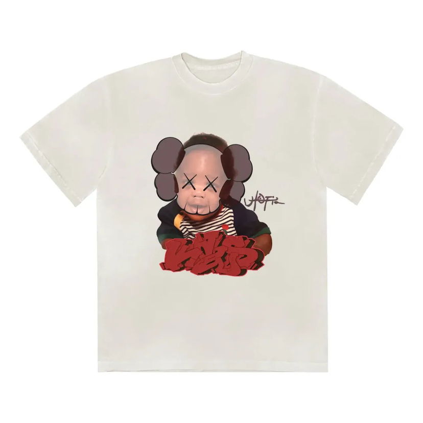 T-paita Cactus Jack by Travis Scott Travis Scott x KAWS Utopia I Tee Valkoinen | TSUT-SS04
