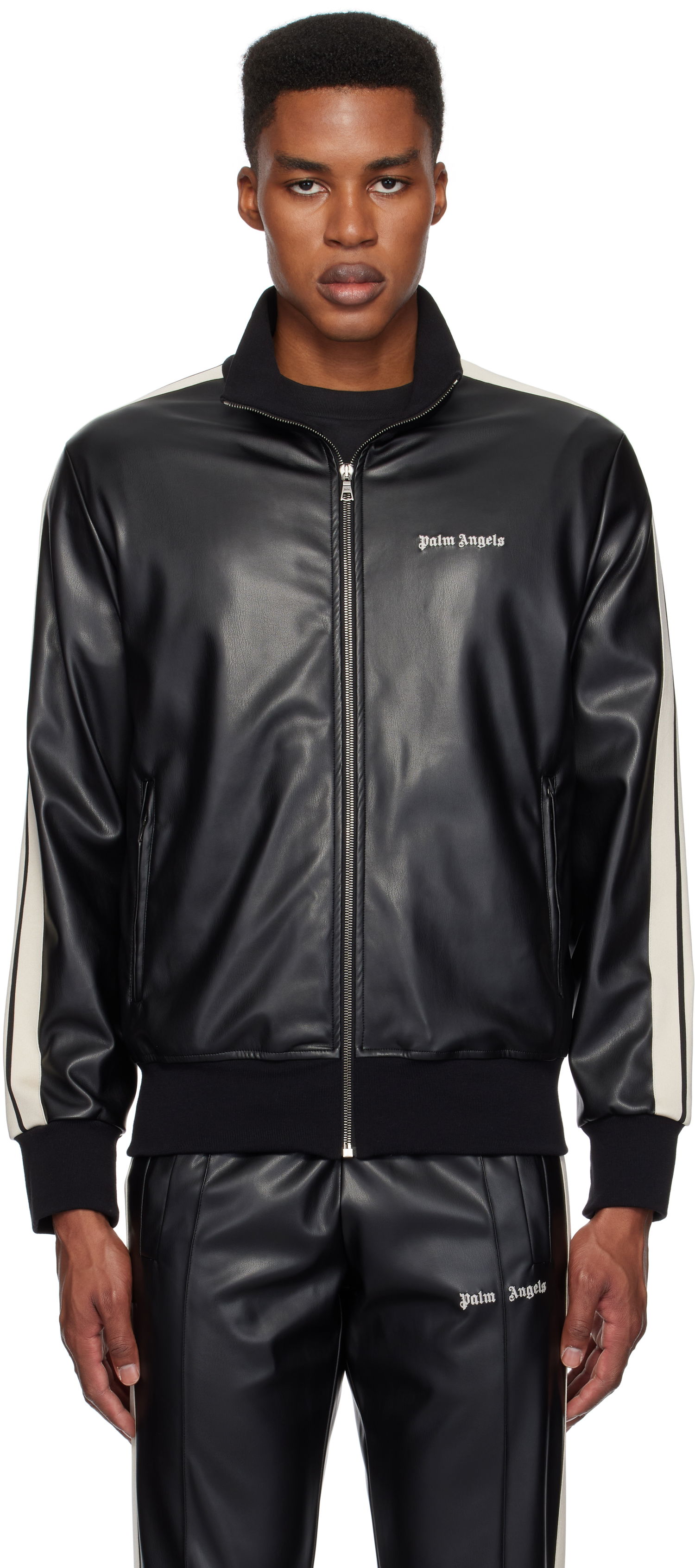 Takki Palm Angels Track Jacket With Logo Musta | PMBD058F24FAB0021003, 0