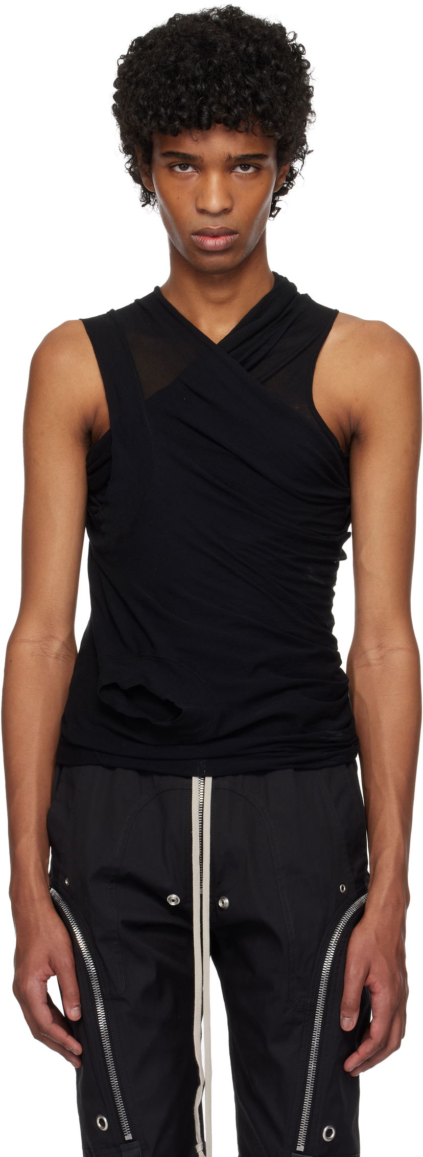 Tankkitoppi Rick Owens Rick Owens Hollywood Banana Sleeveless Top Musta | RU01E5100 UC