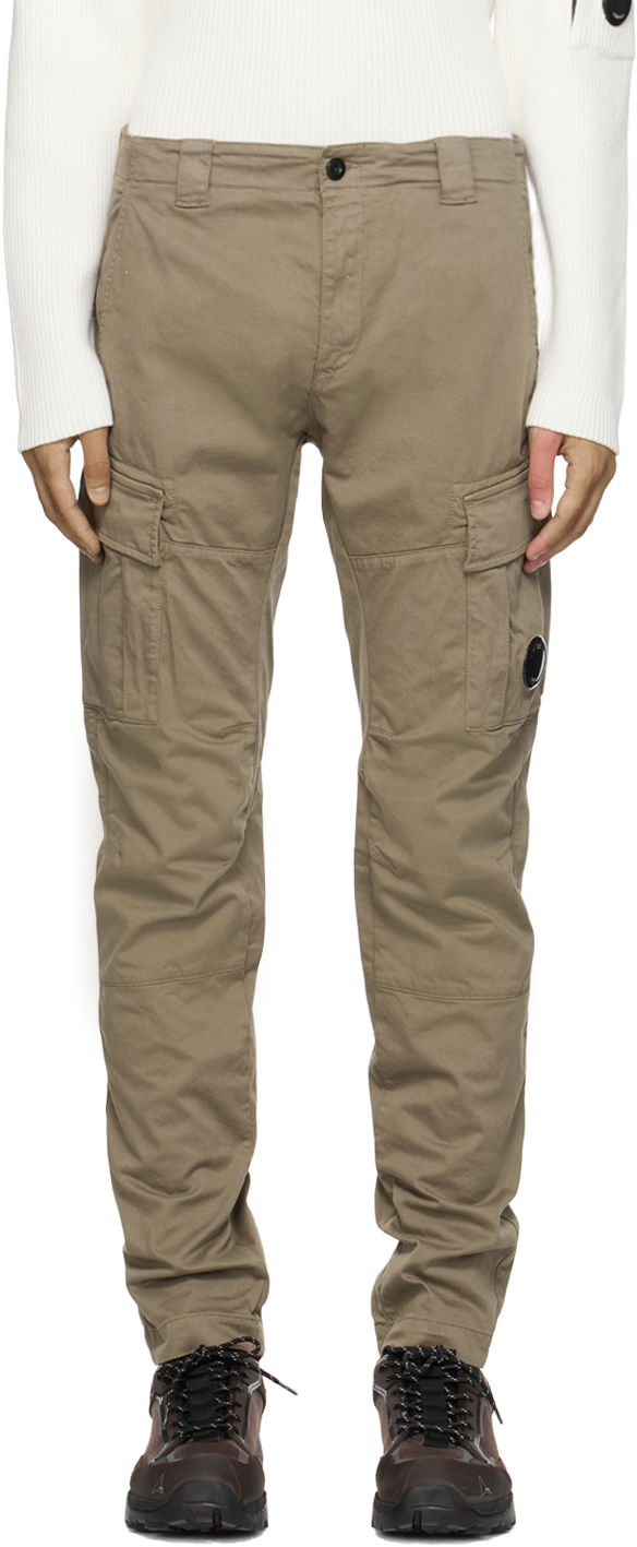 Cargo housut C.P. Company Lens Ergonomic Cargo Pants Beige | 17CMPA186A-005529G