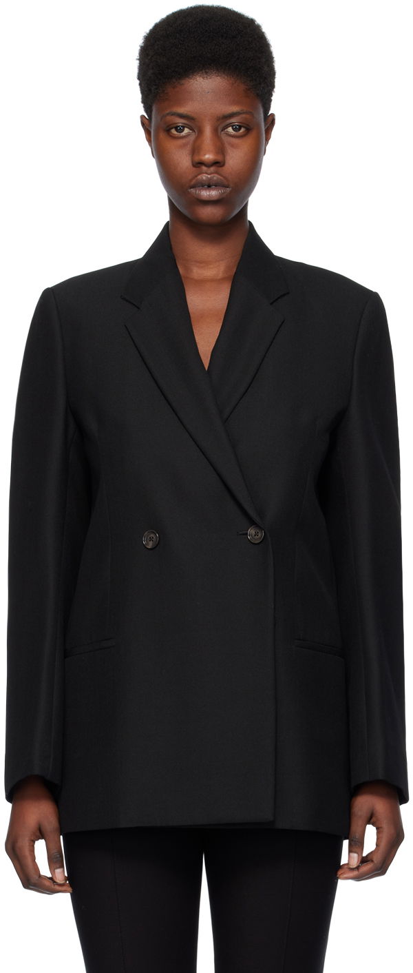 Takki TOTEME TOTEME Double-Breasted Blazer Musta | 233-3002-246