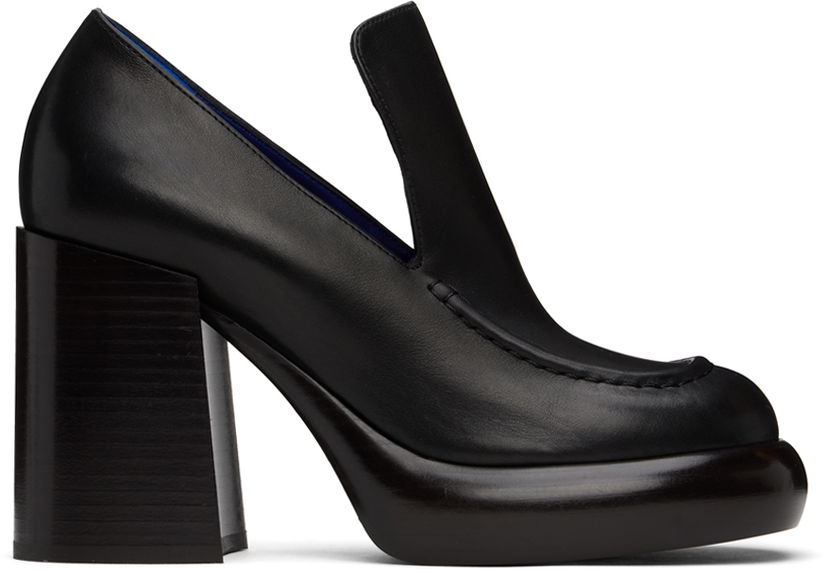Tennarit ja kengät Burberry Leather Wedge Heels Musta | 8091974