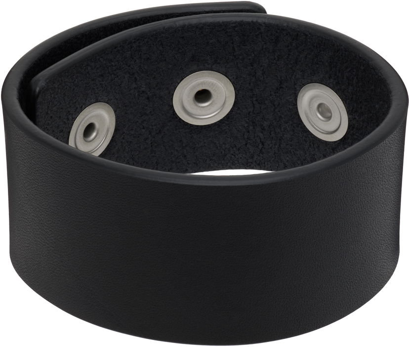 Rannerengas Rick Owens Rick Owens Anthem Cuff Bracelet Musta | RA02E0701 LGE