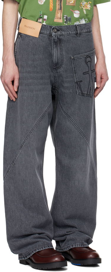 Jeans JW Anderson JW Anderson Twisted Workwear Denim Jeans Harmaa | DT0110-PG1745, 1