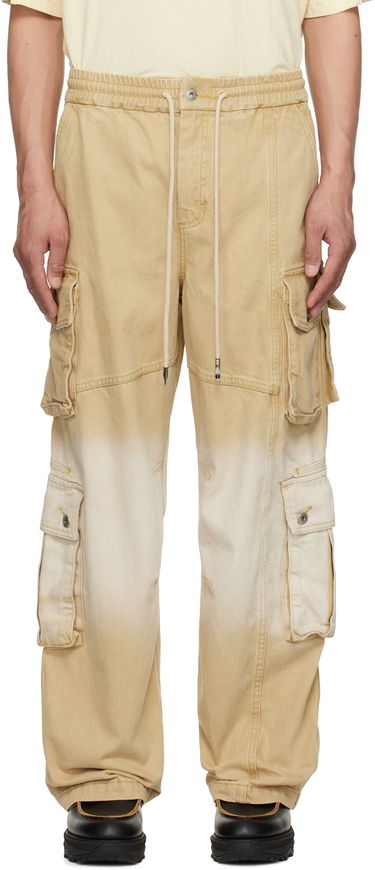 Cargo housut Feng Chen Wang Feng Chen Wang Gradient Denim Cargo Pants Beige | FENG19TR22, 0