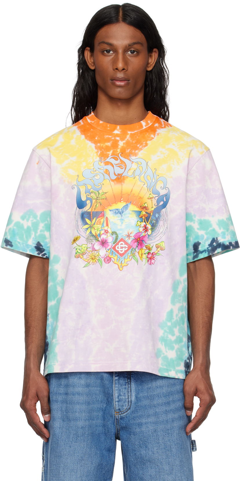 T-paita Casablanca Casablanca Surf Trip Tie Dye T-Shirt Monivärinen | MS25-JTS-027-01