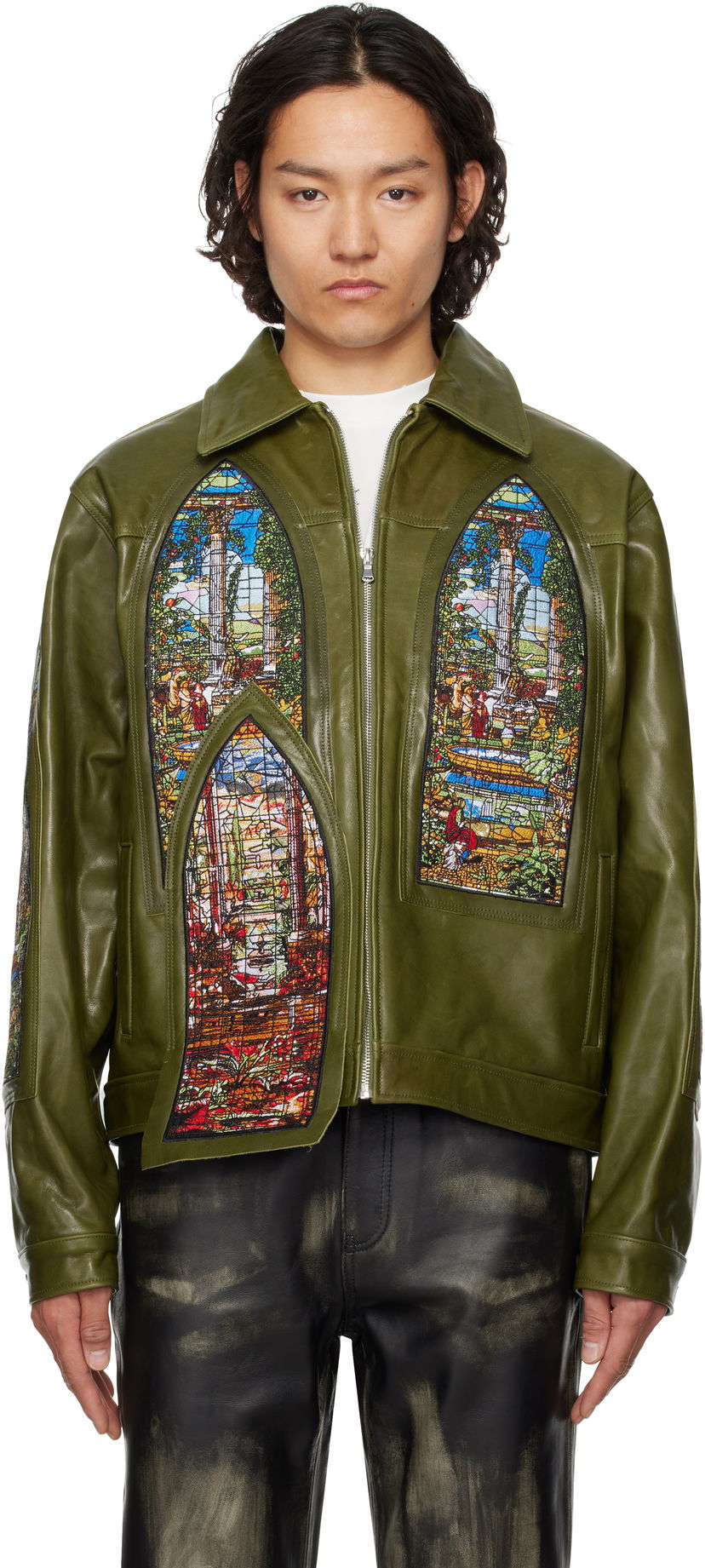 Takki Who Decides War Who Decides War Eden Leather Jacket Vihreä | 1131250011SS25