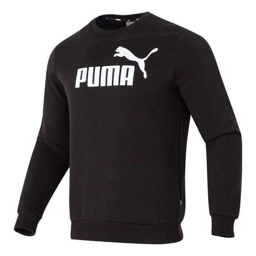 Villapaita Puma Letter Print Fleece Pullover Sweatshirt Musta | 682722-01