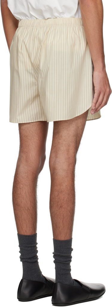 Nyrkkeilijät The Row The Row Nicasio Striped Shorts Beige | 892-W3585, 2