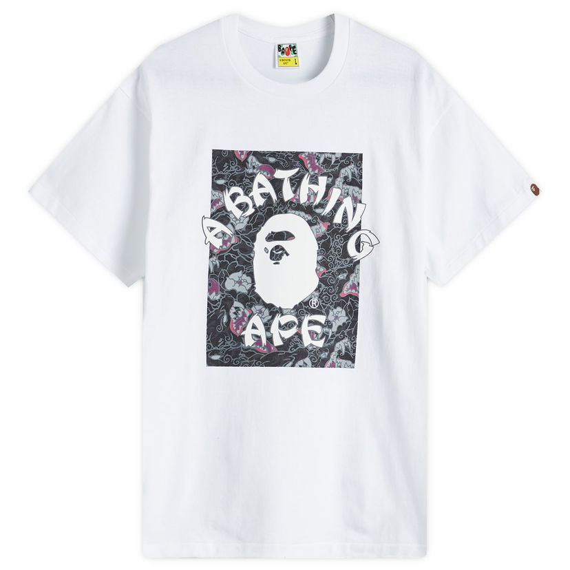 T-paita BAPE Japanese Tattoo Camo College T-Shirt Valkoinen | 001TEK801027M-WH2