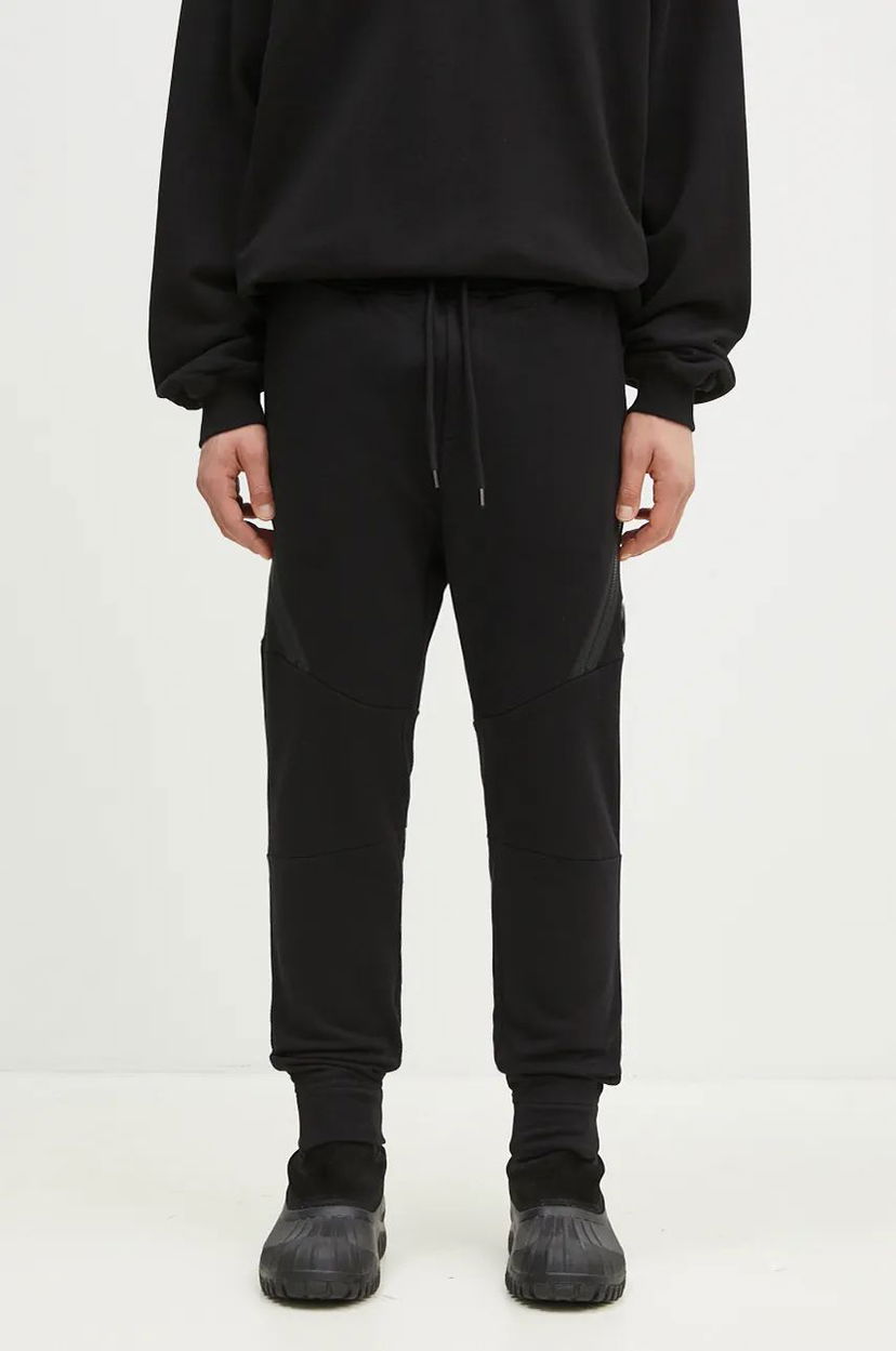 Verryttelyhousut C.P. Company Diagonal Raised Fleece Lens Sweatpants Musta | 17CMSP084A005086W