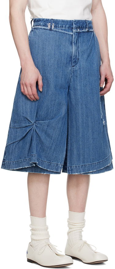 Shortsit ADER ERROR Distressed Denim Shorts Sininen | BN01SSJE0201BL, 1