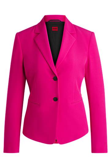 Takki BOSS Slim-Fit Stretch Blazer Vaaleanpunainen | 50539976