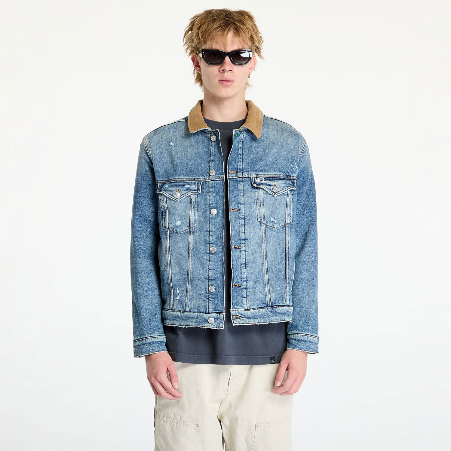 Takki Tommy Hilfiger Ryan Teddy Regular Trucker Jacket Denim Sininen | DM0DM20435 1A5, 0