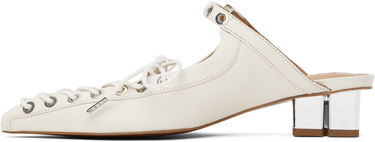 Tennarit ja kengät GANNI GANNI Lace-Up Mules Valkoinen | S2966, 2