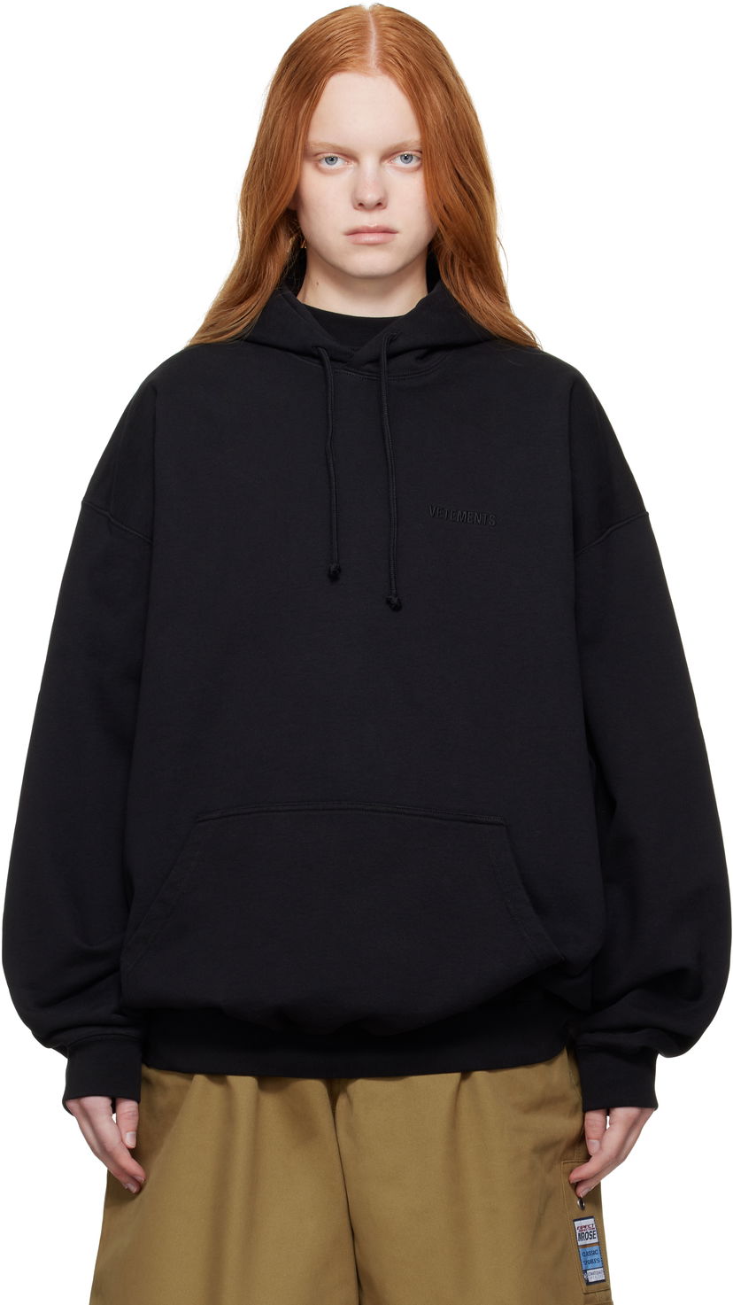 Huppari VETEMENTS Vetements Logo Oversized Hoodie Musta | UH76HD100B