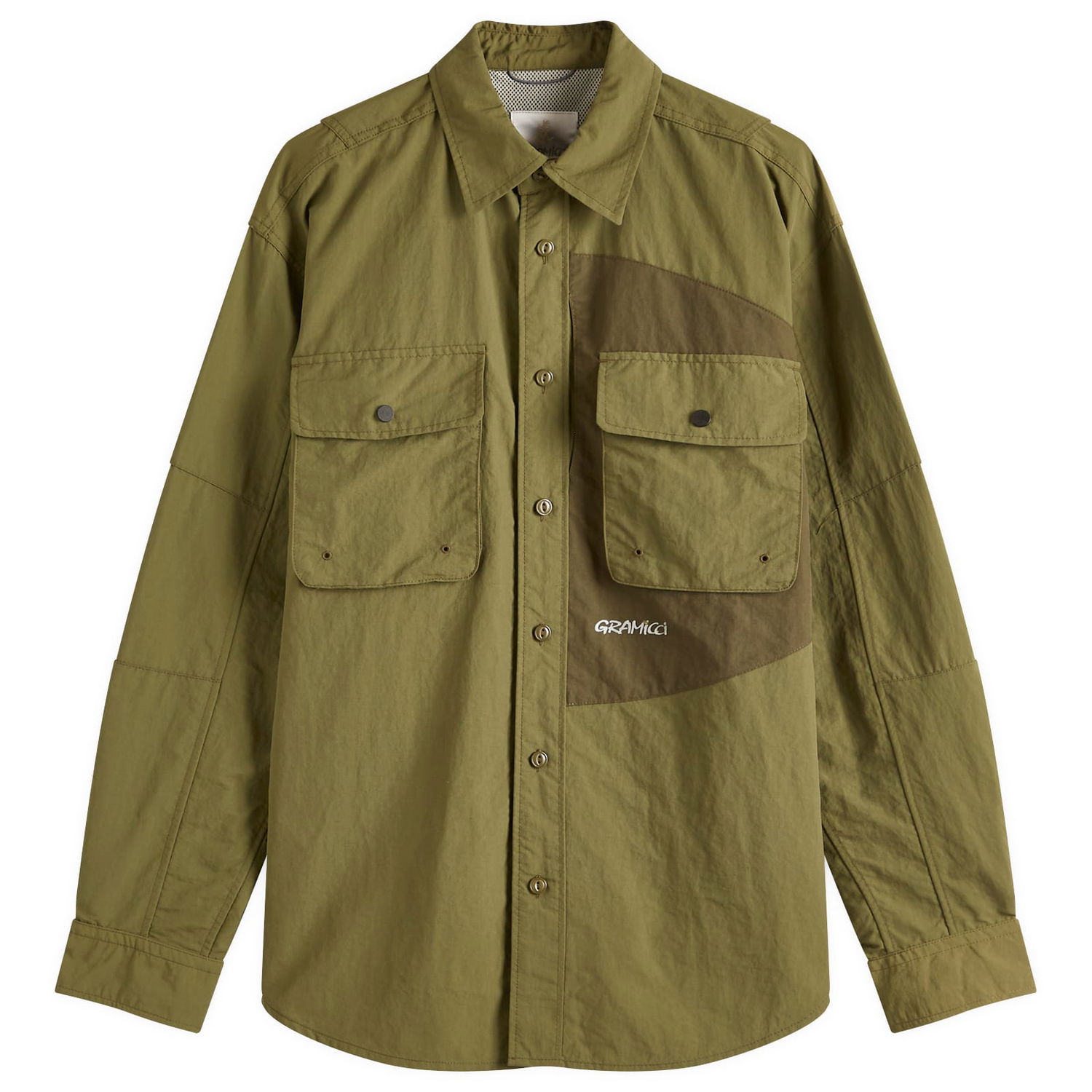 Paita GRAMICCI Gramicci Brentwood Nylon Shirt, Size Large Vihreä | G5SM-J038-OLV, 1