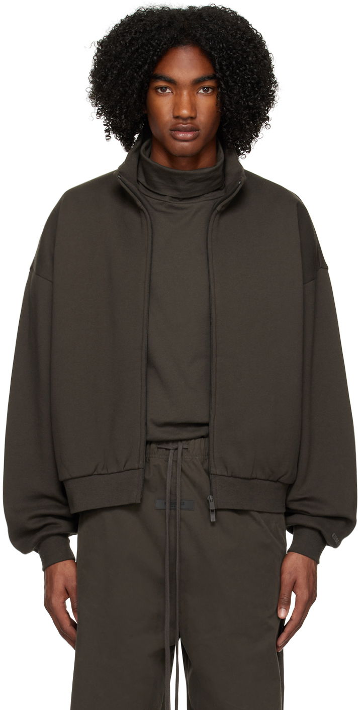 Huppari Fear of God Essentials Full Zip Jacket Harmaa | 192BT225070FW